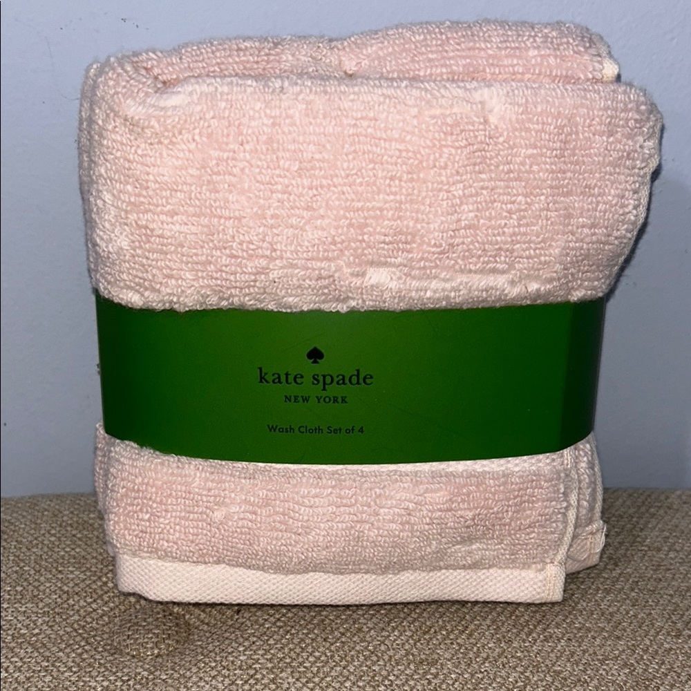 Kate Spade Pink Wash Cloth Set of 4